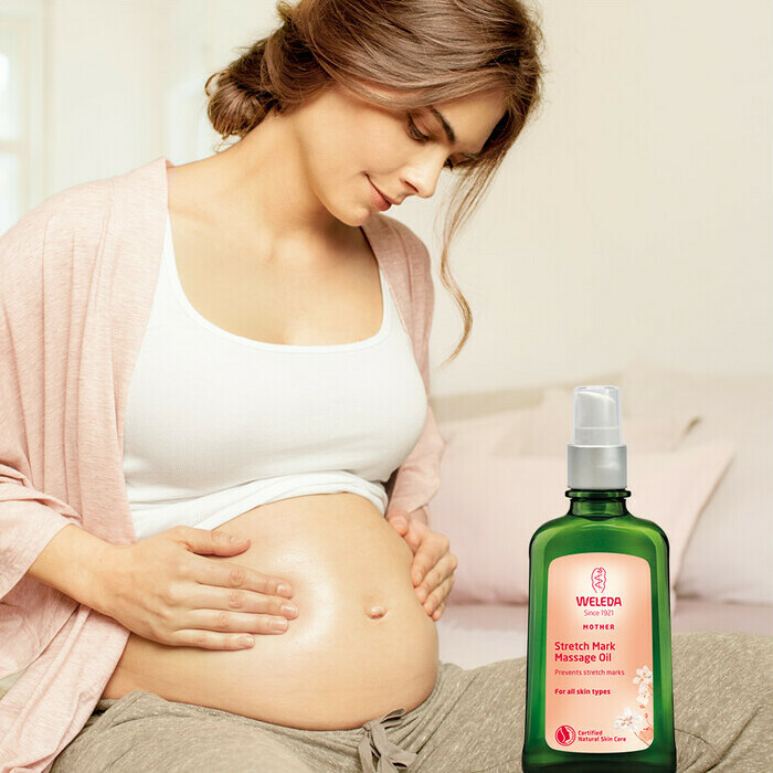 Stretch mark massage oil